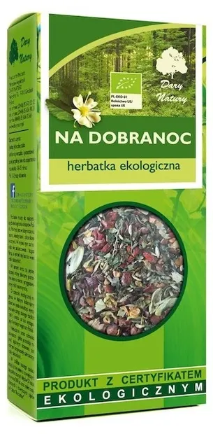 Ceai bio din plante Leacă de noapte, 50 g, Dary Natury