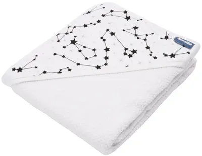 Prosop cu glugă Sensillo - Alb, 90 х 90 cm
