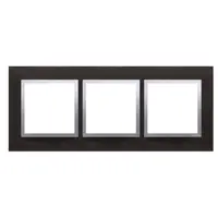 Rama tripla de sticla IP20/IP44(a se folosi cu DUN1 pentru IP44), inox Yin