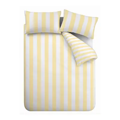 Lenjerie de pat galbenă pentru pat dublu cu 3 piese 200x200 cm Cove Stripe – Catherine Lansfield
