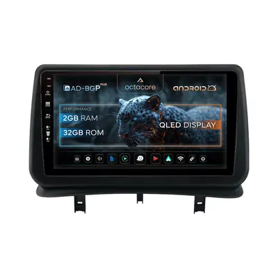Navigatie Renault Clio 3 (2005-2013), Android, P-Octacore 2GB RAM + 32GB ROM, 9 Inch - AD-BGP9002+AD-BGRKIT371V2