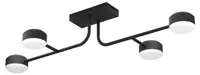Plafonieră LED Eglo – Clavellina, 4×6,8W, 3200 lm, 3000K, L-890, dimabilă, negru/alb