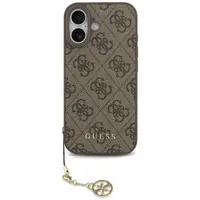 Husa MagSafe pentru Apple iPhone 17, Guess, 4G Charm Cradle, Maro