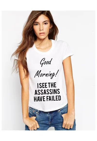 Tricou dama alb - Assassins faild