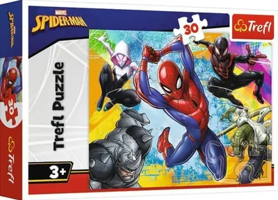 Puzzle pentru copii Trefl din 30 piese - Culorile lui Spiderman