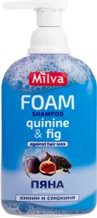 Milva Spumă-șampon pentru păr, cu hinină și smochine, 300 ml