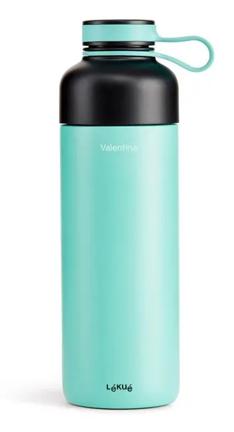 Sticlă termos Lékué – On The Go, 500 ml, turcoaz