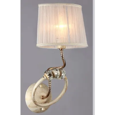 Aplica Elegant Deco,1 x E14, 230V, D.17cm,H.44 cm,Auriu-alb