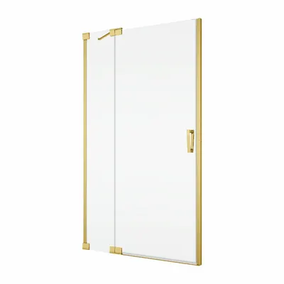 Usa dus batanta 100x200 cm cu segment fix Sanswiss Cadura auriu lucios deschidere stanga
