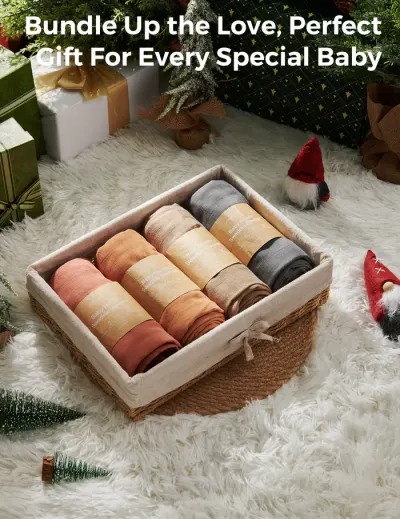 Set 4 museline din bambus si bumbac 120 x 120 cm Swaddle