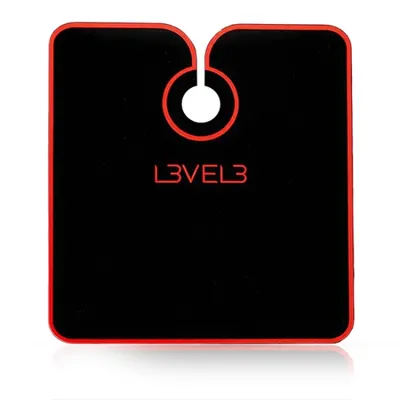 Pelerina frizerie/coafor - L3VEL3 - guler neopren - negru cu tiv rosu