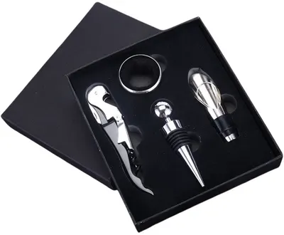 Set de accesorii pentru vin Morello - 4 piese, 16 х 14 x 3 cm