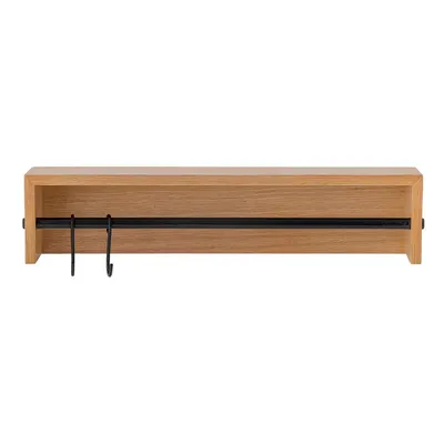Cuier de perete în culoare naturală cu raft cu aspect de lemn de fag Ryder – Bloomingville