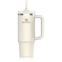 Stanley Quencher H2.O FlowState™ Tumbler pahar din oțel inoxidabil cu pai medium Cream 1 buc