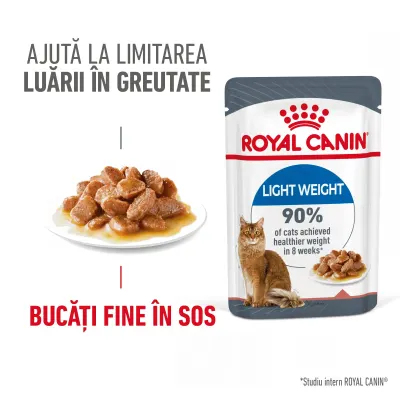 Royal Canin Light Weight Care Adult hrana umeda pisica, limitarea cresterii in greutate (in sos), 85 g