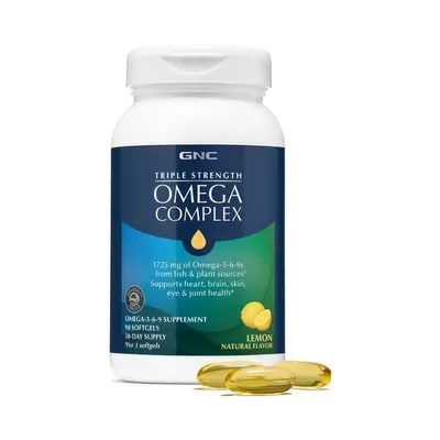 GNC Omega Complex Triple Strength – Ulei de Peste Omega 3, 6, 9 – 90 Capsule
