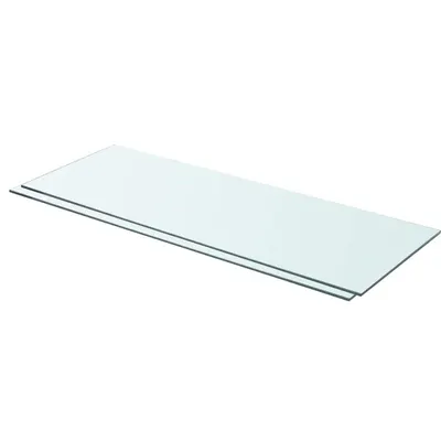 vidaXL Rafturi, 2 buc., 80 x 30 cm, panouri sticlă transparentă