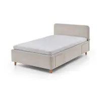 Pat pentru copii bej cu spațiu de depozitare cu somieră 120x200 cm Cosy – Meise Möbel