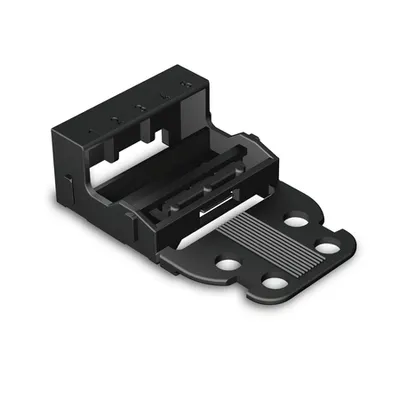 Suport pentru cleme 221 Series - 4 mm²; for screw mounting; black