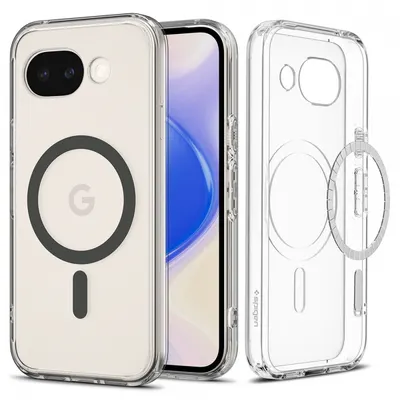 Husa MagSafe pentru Google Pixel 10a, Spigen, Ultra Hybrid, Transparenta Gri ACS11277