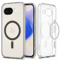 Husa MagSafe pentru Google Pixel 10a, Spigen, Ultra Hybrid, Transparenta Gri ACS11277