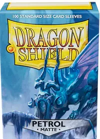 Protecții pentru cărți de joc Dragon Shield Sleeves - Matte Petrol (100 buc.)