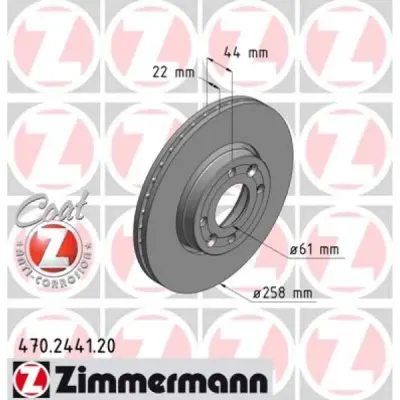 Disc frana ZIMMERMANN 470.2441.20