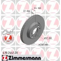 Disc frana ZIMMERMANN 470.2441.20