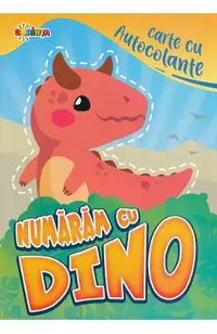 Carte cu autocolante. Numaram cu Dino