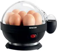 Aparat de fiert ouă Sencor - SEG 710BP, 7 ouă, transparent/negru