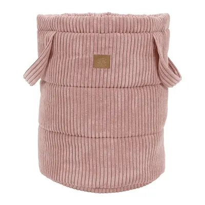 Coș de jucării pentru copii roz din material textil ø 39x50 cm – Meowbaby