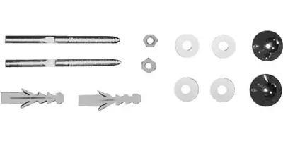 Set fixare obiecte sanitare Duravit 0067131000, pentru pisoare, otel, capace crom