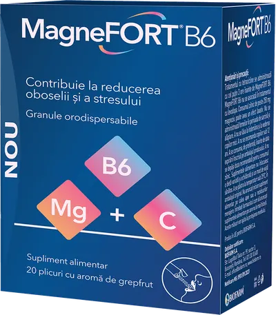 Magnefort B6, 20 plicuri, Biofarm