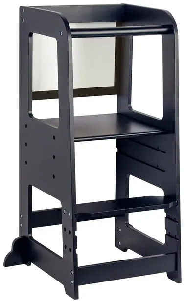 Turnul Montessori Felyx Toys - Cu tablă de desen, negru