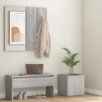 Gossi set de mobilier pentru hol, gri sonoma, lemn prelucrat