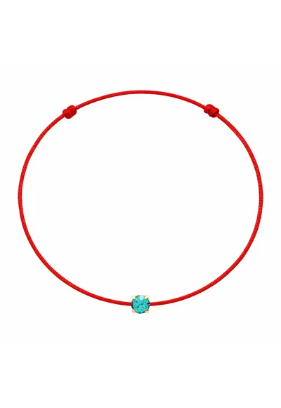 Bratara martisor decorata cu cristal Preciosa - Turcoaz