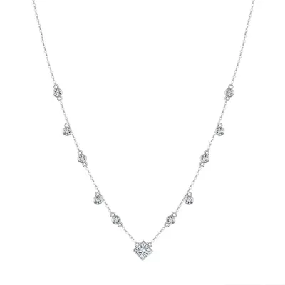 Lantisor argint 925, JW1764, model elegant, placat cu rodiu