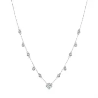 Lantisor argint 925, JW1764, model elegant, placat cu rodiu