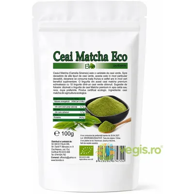 Ceai Matcha Pulbere Ecologic/Bio 100g