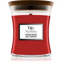 Woodwick Crimson Berries lumânare parfumată cu fitil din lemn