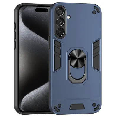 Husa Ultra Armor cu Inel Magnetic pentru Samsung Galaxy S25 Plus, Protectie antisoc, Suport rotativ, Bleumarin Engros