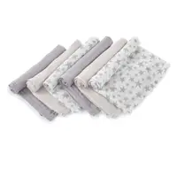 Set 6 scutece, Jane, Din muselina de bambus, Hipoalergenice, 35 x 35 cm, Star