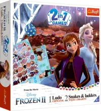 Joc de societate 2 în 1 Frozen II (Ludo/Snakes and Ladders) - pentru copii
