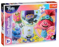 Puzzle Trefl din 24 maxi piese - Lumea muzicală a trolilor