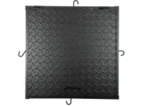 Capac canalizare negru, cu rama, 50x50 cm