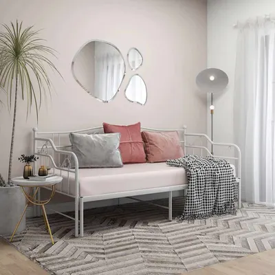vidaXL Cadru canapea extensibilă, alb, 90x200 cm, metal