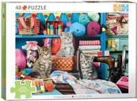 Puzzle Eurographics din 48 piese - Pisicuțe în atelierul de croitorie