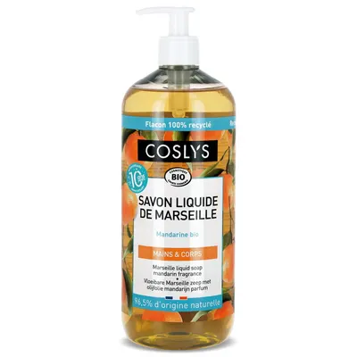 Sapun Lichid si Gel de Dus de Marsilia Bio cu Mandarine Format Mare 1L