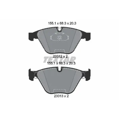 Set placute frana, frana disc TEXTAR 2331211