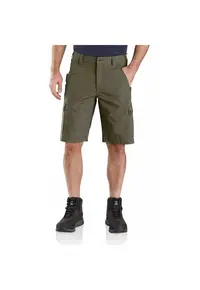 Pantaloni scurti barbati Rugged Flex - cargo - verde - bumbac - cu buzunare utilitare -